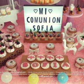 Mesa Postres Primera Comunion Sofia