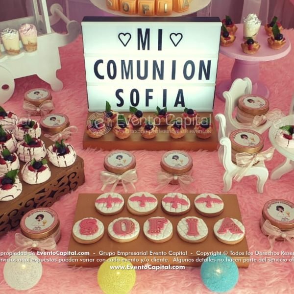 Mesa Postres Primera Comunion Sofia