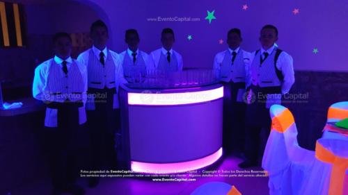 tematica neon personal meseros bar led